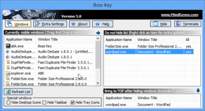 Screenshot of the application Free Boss Key - #1