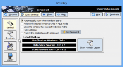 Screenshot of the application Free Boss Key - #2