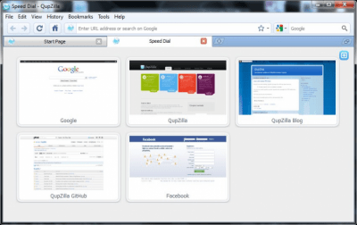 Screenshot of the application QupZilla - #2
