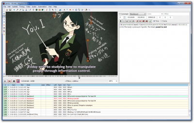 Screenshot of the application Aegisub - #1