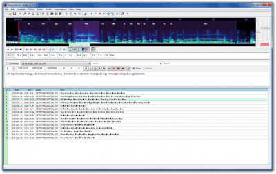 Screenshot of the application Aegisub - #3