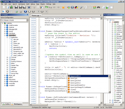 Screenshot of the application CodeLite - #1