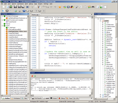 Screenshot of the application CodeLite - #2