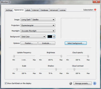 Screenshot of the application EarthDesk - #4