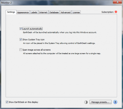 Screenshot of the application EarthDesk - #6