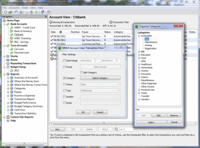 Screenshot of the application Money Manager Ex for Windows - #3
