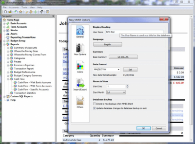 Screenshot of the application Money Manager Ex for Windows - #7
