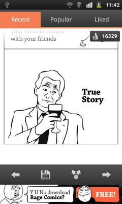 Screenshot of the application Rage Comics :) - #1