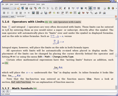 Screenshot of the application LyX - #3