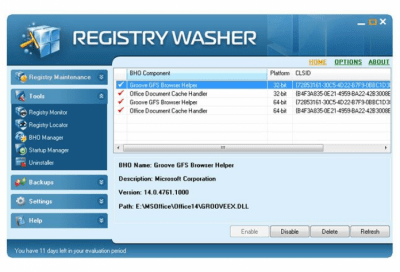Screenshot of the application Registry Washer - #4
