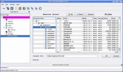 Screenshot of the application Bacula - #3