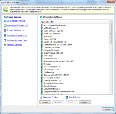 Screenshot of the application DEKSI Network Inventory - #1