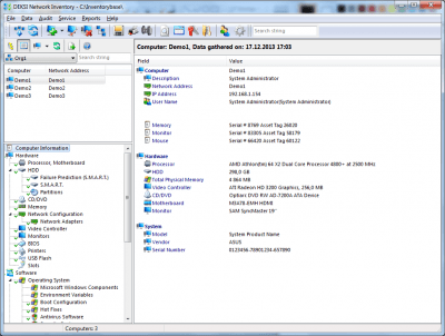 Screenshot of the application DEKSI Network Inventory - #4
