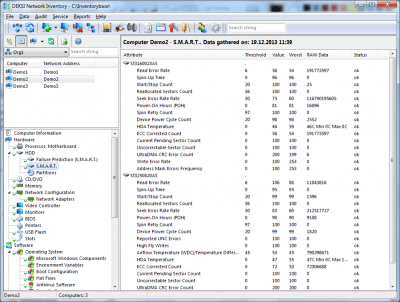 Screenshot of the application DEKSI Network Inventory - #5