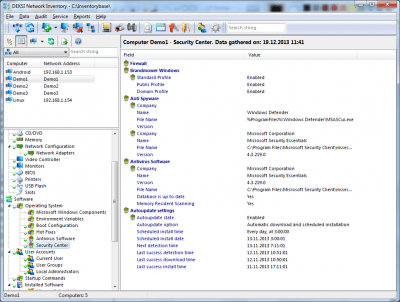 Screenshot of the application DEKSI Network Inventory - #8