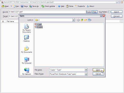 Screenshot of the application Batch PPT to PDF Converter - #3
