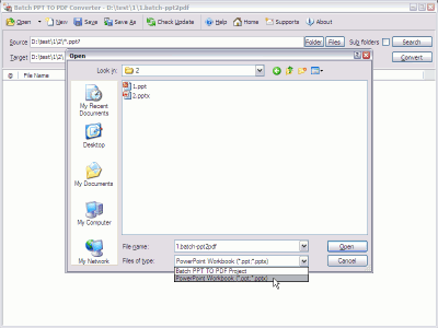 Screenshot of the application Batch PPT to PDF Converter - #4