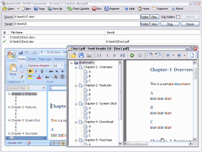 Screenshot of the application Batch Word to PDF Converter - #6