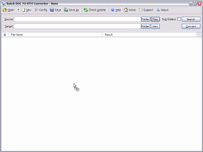 Screenshot of the application Batch Word to HTML Converter - #5