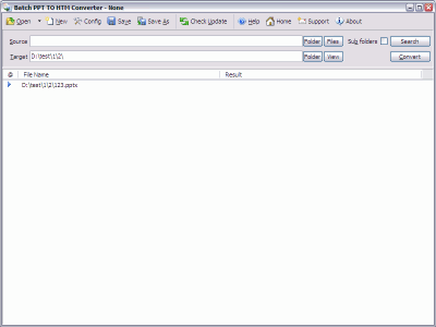 Screenshot of the application Batch Excel to HTML Converter - #6