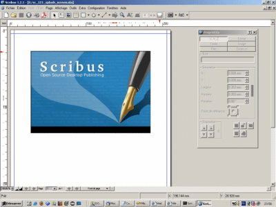 Screenshot of the application Scribus - #1