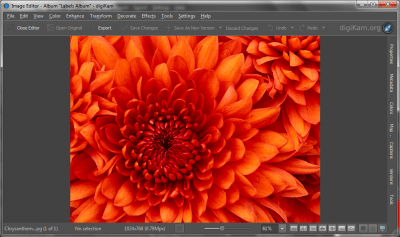 Screenshot of the application digiKam - #4