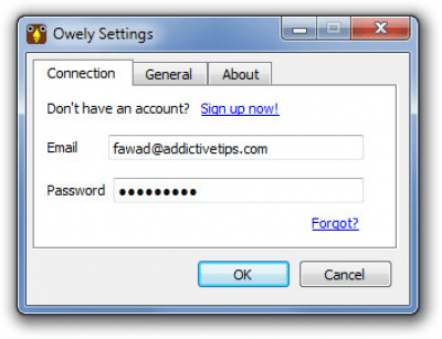 Screenshot of the application Owely - #1