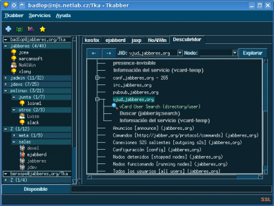 Screenshot of the application Tkabber - #4