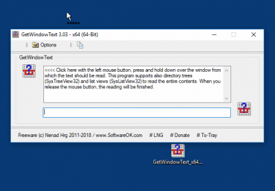 Screenshot of the application GetWindowText - #1