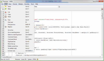Screenshot of the application JuffEd - #3