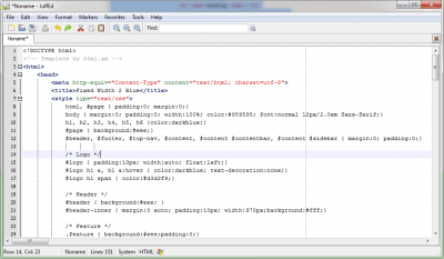 Screenshot of the application JuffEd - #4