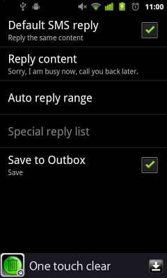 Screenshot of the application SMS Autoresponder - #3