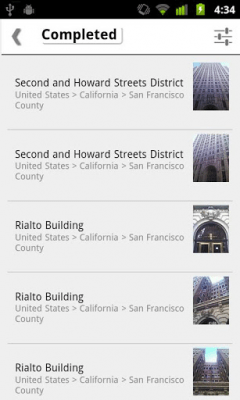 Screenshot of the application Wiki Loves Monuments - #6