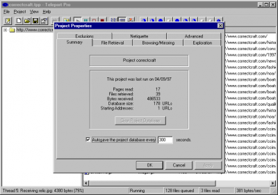 Screenshot of the application Teleport Pro - #2