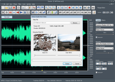 Screenshot of the application Dexster Audio Editor - #6