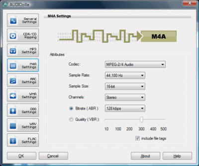Screenshot of the application Audiozilla Audio Converter - #4