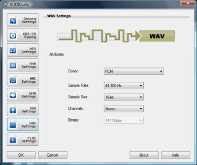 Screenshot of the application Audiozilla Audio Converter - #6