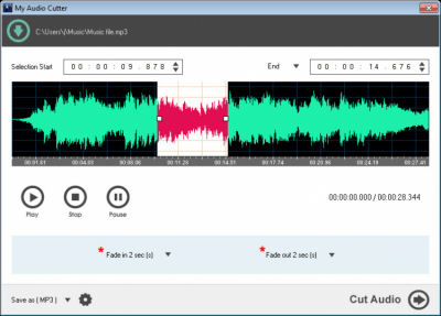 Screenshot of the application My Audio Cutter - #2