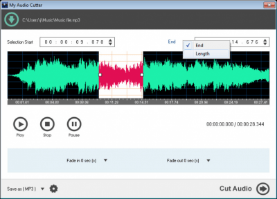 Screenshot of the application My Audio Cutter - #4