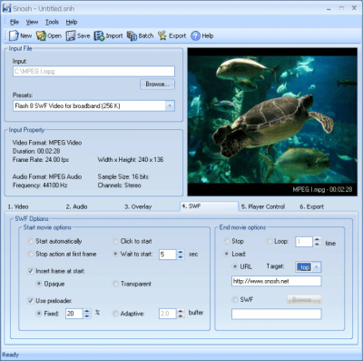 Screenshot of the application Snosh - #3