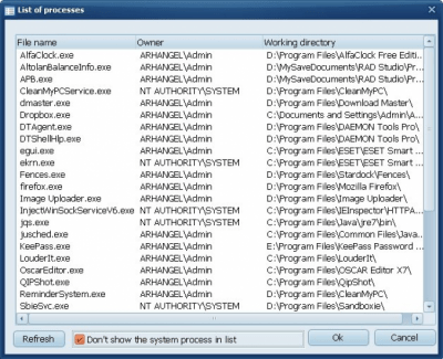 Screenshot of the application Active Process Boost - #3