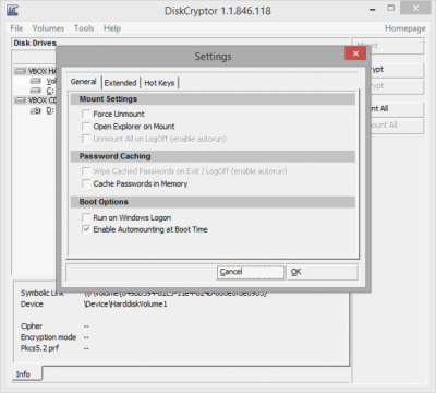 Screenshot of the application DiskCryptor - #4