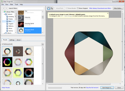 Screenshot of the application Filter Forge - #2