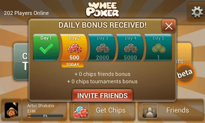 Screenshot of the application Whee Poker - #4