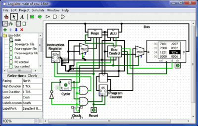 Screenshot of the application Logisim - #1