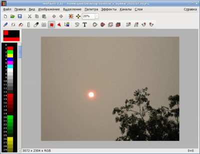 Screenshot of the application mtPaint - #1