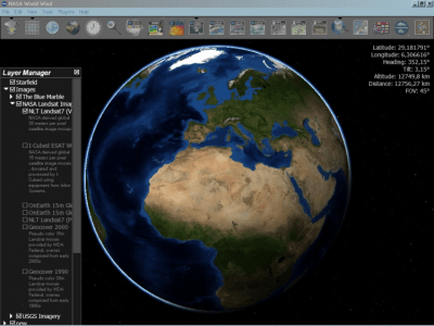 Screenshot of the application NASA World Wind - #1