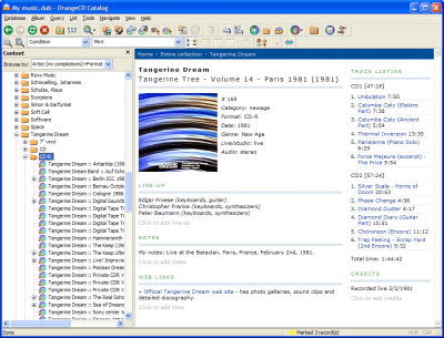 Screenshot of the application OrangeCD Player - #2