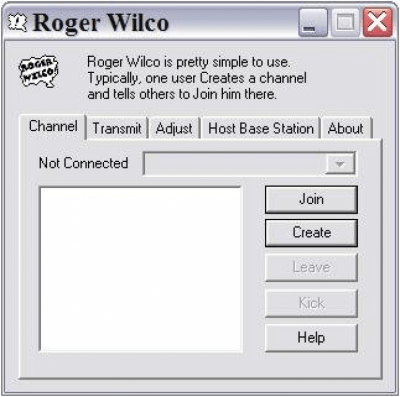 Screenshot of the application Roger Wilco - #1