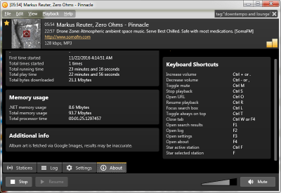 Screenshot of the application Screamer Radio - #3